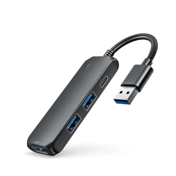 USB C HUB 7 IN 1 4K H3*USB3.0 TF SD Card 1PD Charger for Macbook and Type C Devices