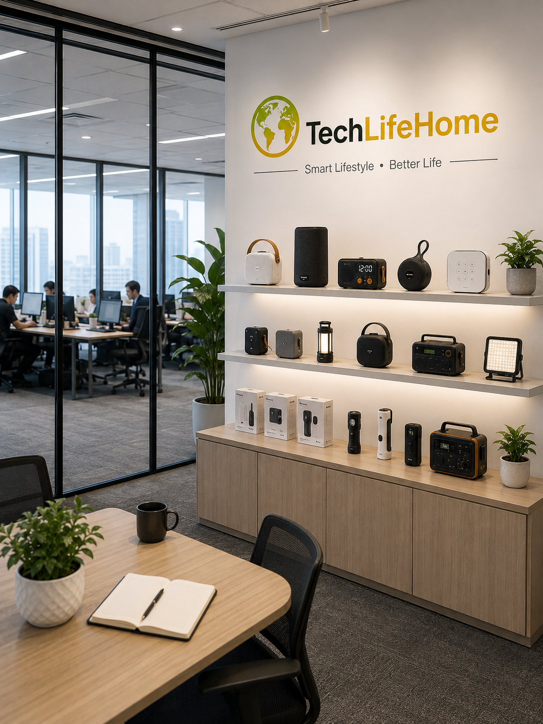portable audio supplier office and product showroom