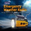 emergency crank weather radio with solar charger