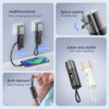 portable power bank with foldable AC plug and USB-C cable