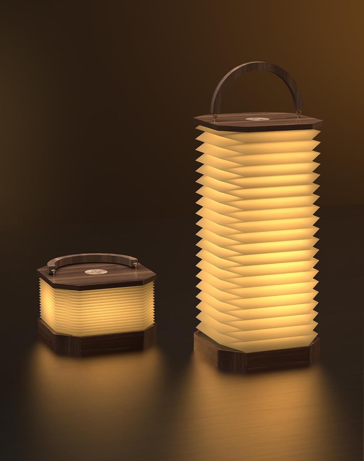 Wooden Book Light USB Rechargeable Lamp