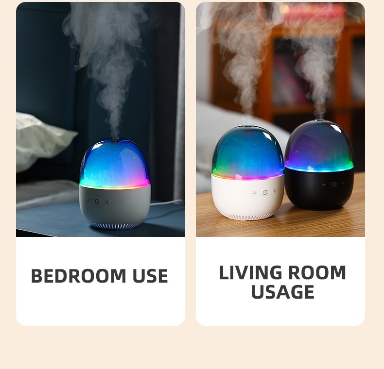 Bluetooth speaker with RGB aroma diffuser humidifier for smart home wellness